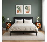 vidaXL Armadio da Notte GENNEP 2 pz Rovere Nero 36 x 33 x 51 cm