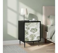 vidaXL Armadio da Notte GOTHA 2 pz Rovere Nero 36 x 33 x 51 cm