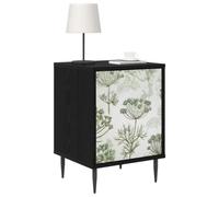vidaXL Armadio da Notte GOTHA 2 pz Rovere Nero 36 x 33 x 51 cm