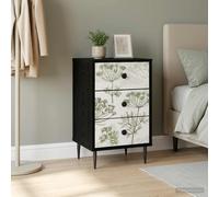 vidaXL Armadio da Notte GOTHA Rovere Nero 36 x 33 x 61 cm