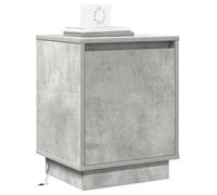 vidaXL Comodino vitaXL con luci LED Grigio Cemento 39x34.5x50 cm