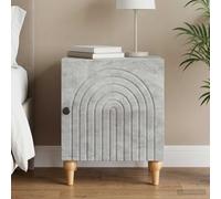 vidaXL Armadio da Notte Grigio Cemento 43 x 34,5 x 50 cm, Comodino moderno, tavolino rettangolare, spazio ampio, elegante mobile, scrivania compatta e funzionale