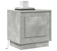 vidaXL Comodino con luci LED Grigio Cemento 44x34,5x45 cm