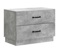 vidaXL Armadio da Notte Grigio Cemento 62 x 34,5 x 44,5 cm