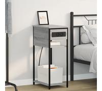 vidaXL Armadio da Notte Grigio sonoma 28.1 x 40.9 x 75 cm