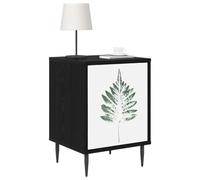 vidaXL Armadio da Notte HANAU 2 pz Rovere Nero 36 x 33 x 51 cm