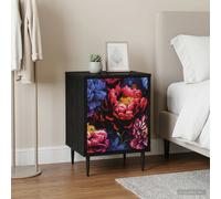 vidaXL Armadio da Notte KIEL 2 pz Rovere Nero 36 x 33 x 51 cm