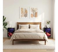 vidaXL Armadio da Notte KIEL 2 pz Rovere Nero 36 x 33 x 61 cm