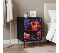 vidaXL Armadio da Notte KIEL Rovere Nero 36 x 33 x 51 cm