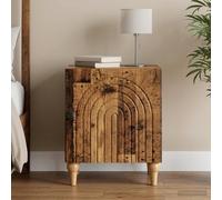 vidaXL Armadio da Notte Legno antico 43 x 34,5 x 50 cm, Comodino moderno, tavolino rettangolare, spazio ampio, elegante mobile, scrivania compatta e funzionale
