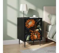vidaXL Armadio da Notte LOCHEM 2 pz Rovere Nero 36 x 33 x 51 cm