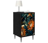 vidaXL Armadio da Notte LOCHEM Rovere Nero 36 x 33 x 61 cm