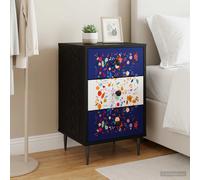 vidaXL Armadio da Notte MAINZ Rovere Nero 36 x 33 x 61 cm