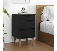 vidaXL Armadio da Notte MOLDE Nero 40 x 35 x 65 cm