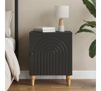 vidaXL Armadio da Notte Nero 43 x 34,5 x 50 cm Legno ingegnerizzato, Comodino moderno, tavolino rettangolare, spazio ampio, elegante mobile, scrivania compatta e funzionale