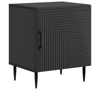 vidaXL Armadio da Notte Nero 43 x 34,5 x 50 cm Legno ingegnerizzato, Comò vintage, rettangolare, ampio spazio, cabinet elegante, mobile compatto, soluzione chic per il letto, stile antico