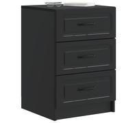 vidaXL Armadio da Notte Nero 43 x 41 x 63,5 cm Legno ingegnerizzato, Mobili per camera, comodino vintage con tanto spazio, design rettangolare, tavolo compatto, supporto decorativo