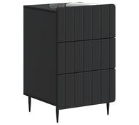 vidaXL Armadio da Notte Nero 43x 41 x 68 cm Legno ingegnerizzato, Comodino moderno, arredamento funzionale, design contemporaneo, perfetto per la stanza