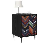 vidaXL Armadio da Notte OMMEN 2 pz Rovere Nero 36 x 33 x 51 cm