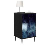 vidaXL Armadio da Notte RAALTE 2 pz Rovere Nero 36 x 33 x 61 cm