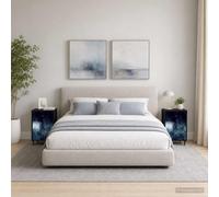 vidaXL Armadio da Notte RAALTE 2 pz Rovere Nero 36 x 33 x 61 cm
