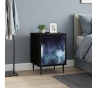 vidaXL Armadio da Notte RAALTE Rovere Nero 36 x 33 x 51 cm