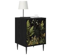 vidaXL Armadio da Notte RHENEN 2 pz Rovere Nero 36 x 33 x 51 cm