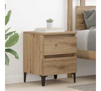 vidaXL Comodino Quercia Artigianale 40x35x50 cm Legno Ingegnerizzato