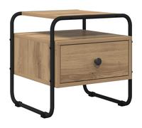 vidaXL Armadio da Notte Rovere Artigianale 40 x 39,5 x 40 cm