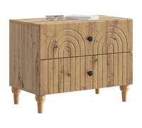 vidaXL Armadio da Notte Rovere Artigianale 62 x 34,5 x 48 cm, Mobile da letto moderno, comodino compatto, stoccaggio funzionale, tavolo rettangolare per la casa, design semplice di mobili interni