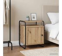vidaXL Armadio da Notte Rovere Artigianale Legno ingegnerizzato, Mobiletto da notte rettangolare, design moderno, tavolino funzionale, arredamento per ogni esigenza