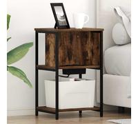 vidaXL Armadio da Notte Rovere fumo 38 x 31 x 61 cm Legno multistrato