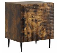 vidaXL Armadio da Notte Rovere Fumo 43 x 34,5 x 50 cm, Comò vintage, rettangolare, ampio spazio, cabinet elegante, mobile compatto, soluzione chic per il letto, stile antico