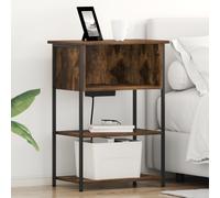 vidaXL Armadio da Notte Rovere fumo 55 x 31 x 76 cm Legno multistrato