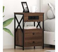 vidaXL Armadio da Notte Rovere Marrone 40 x 31 x 60 cm