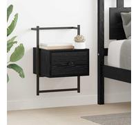 vidaXL Armadio da Notte Rovere Nero 35 x 30 x 51 cm