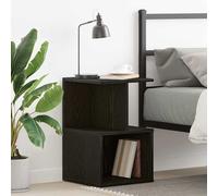 vidaXL Armadio da Notte Rovere nero 35 x 35 x 55 cm Legno multistrato