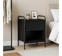 vidaXL Armadio da Notte Rovere Nero 40 x 30 x 50 cm