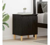 vidaXL Armadio da Notte Rovere Nero 40 x 30 x 50 cm