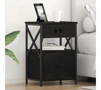 vidaXL Armadio da Notte Rovere nero 40 x 31 x 60 cm Legno multistrato