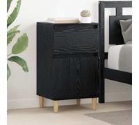 vidaXL Armadio da Notte Rovere Nero 40 x 35 x 70 cm Legno multistrato