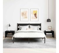 vidaXL Armadio da Notte Rovere nero 40 x 40 x 30 cm Legno multistrato