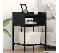 vidaXL Armadio da Notte Rovere nero 40 x 40 x 61 cm Legno multistrato