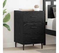 vidaXL Armadio da Notte Rovere Nero 40 x 40 x 66 cm Legno multistrato