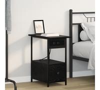 vidaXL Armadio da Notte Rovere nero 60 x 30 x 61 cm Legno multistrato