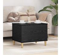 vidaXL Armadio da Notte Rovere Nero 60 x 44,5 x 45 cm