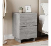 vidaXL Armadio da Notte Sonoma grigio 33,5 x 34,5 x 50 cm