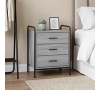 vidaXL Comodino Sonoma grigio 48 x 36,5 x 60 cm Legno di ingegneria