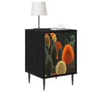 vidaXL Armadio da Notte ZAANDAM 2 pz Rovere Nero 36 x 33 x 51 cm