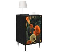 vidaXL Armadio da Notte ZAANDAM Rovere Nero 36 x 33 x 61 cm